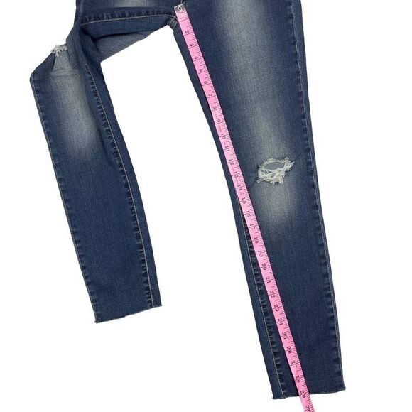 Articles of Society Distressed Denim Raw Hem Skinny Ankle Jeans Women’s Size 28 - Picture 7 of 11